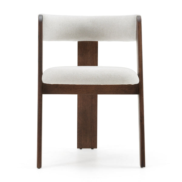 Modrest Washington Modern Off White Fabric & Brown Oak Dining Chair (Set Of 2) Model VGME121259-OFFBRN-DC-1