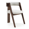 Modrest Washington Modern Off White Fabric & Brown Oak Dining Chair (Set Of 2) Model VGME121259-OFFBRN-DC-1