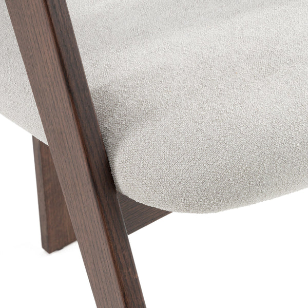 Modrest Washington Modern Off White Fabric & Brown Oak Dining Chair (Set Of 2) Model VGME121259-OFFBRN-DC-1