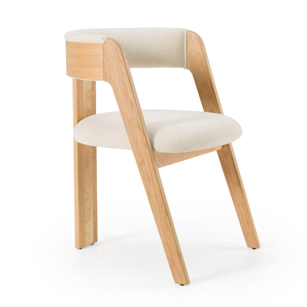 Modrest Washington Modern Beige Fabric & White Oak Dining Chair (Set Of 2) Model VGME121259-BGEWHT-DC-1