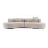 Weldon Modern Grey Fabric Curved Sectional