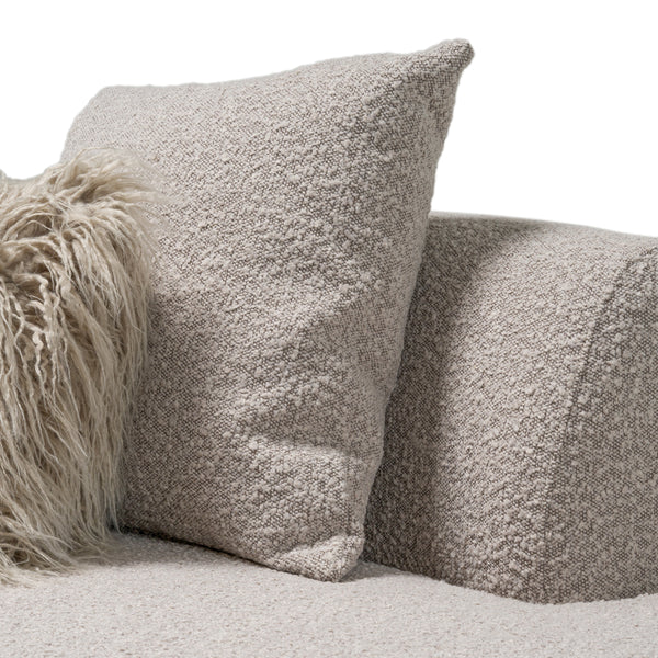 Weldon Modern Grey Fabric Curved Sectional