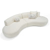 Weldon Modern Cream Fabric Curved Sectional