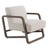 Modrest Wilber Modern Off White Fabric & Grey Wood Accent Chair Model VGVC-S2305A-WHT