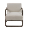 Modrest Wilber Modern Off White Fabric & Grey Wood Accent Chair Model VGVC-S2305A-WHT