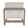 Modrest Wilber Modern Off White Fabric & Grey Wood Accent Chair Model VGVC-S2305A-WHT
