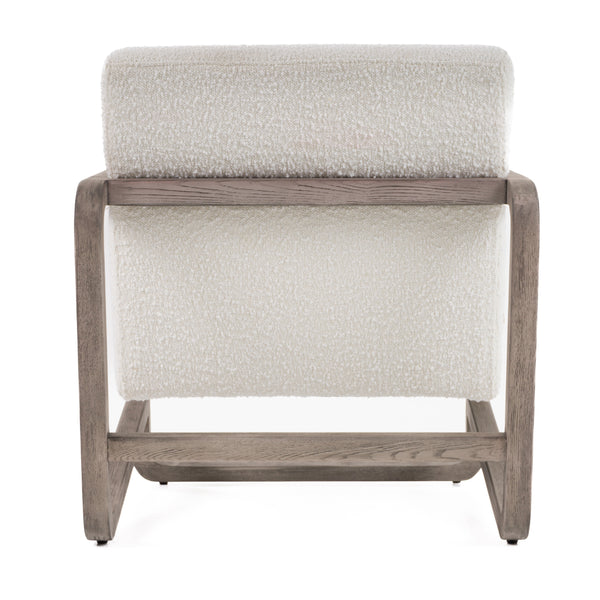 Modrest Wilber Modern Off White Fabric & Grey Wood Accent Chair Model VGVC-S2305A-WHT