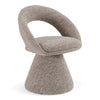 Wiles Modern Grey Fabric Swivel Dining Chair