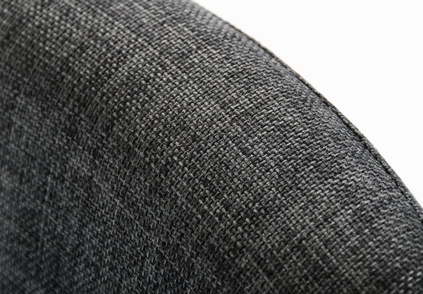 Williamette Mid-Century Dark Grey Fabric Bar Stool