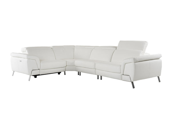 Lamod Italia Mini Wonder Italian Modern White Leather Sectional Sofa With Recliners Model VGDTWONDER-WHT-SECT