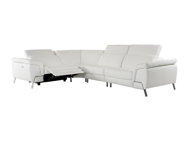 Lamod Italia Mini Wonder Italian Modern White Leather Sectional Sofa With Recliners Model VGDTWONDER-WHT-SECT