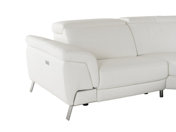 Lamod Italia Mini Wonder Italian Modern White Leather Sectional Sofa With Recliners Model VGDTWONDER-WHT-SECT