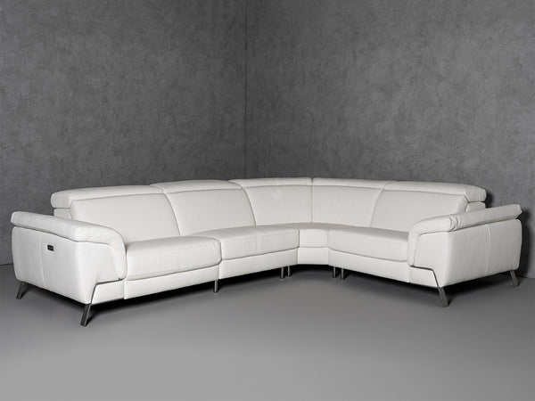 Lamod Italia Mini Wonder Italian Modern White Leather Sectional Sofa With Recliners Model VGDTWONDER-WHT-SECT
