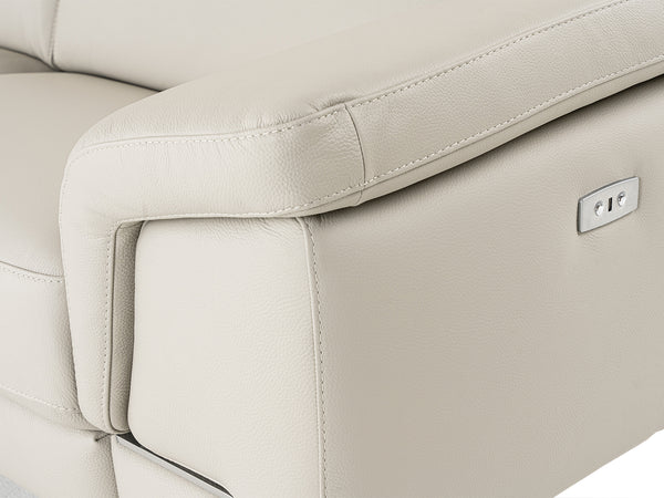 Lamod Italia Mini Wonder Italian Modern Grey Leather Sectional Sofa With Recliner Model VGDTWONDER-GRY