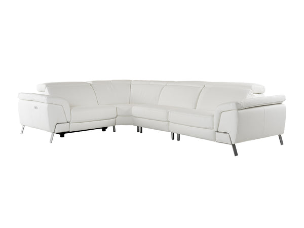 Lamod Italia Mini Wonder Italian Modern White Leather Sectional Sofa With Recliners Model VGDTWONDER-WHT-SECT