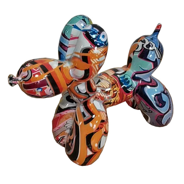 Modrest Graffiti Balloon Dog Modern Multi Color Sculpture Model VGTH-235335