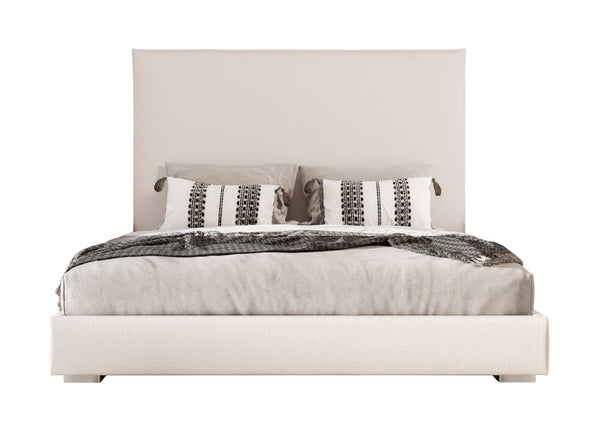 Nova Domus Sogno Italian Modern Beige Fabric High Headboard Bed Model VGAC-SOGNO-BED-HH