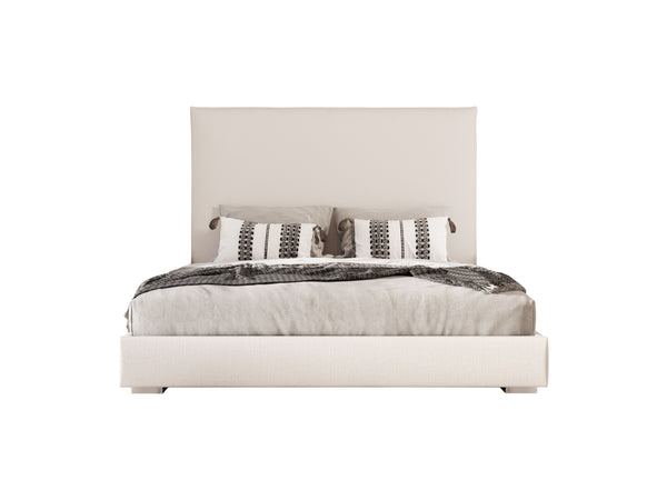 Nova Domus Sogno Italian Modern Beige Fabric High Headboard Bed Model VGAC-SOGNO-BED-HH