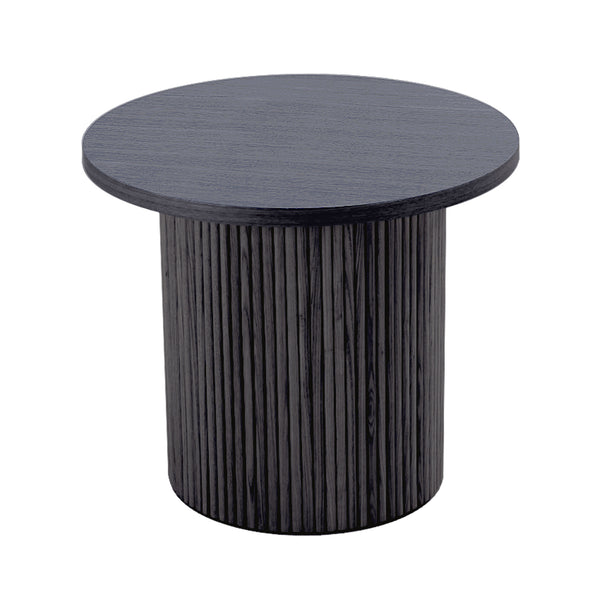 Modrest Rawlins Modern Mid Century Black Ash Round End Table Model VGDW-J5939B-BLK