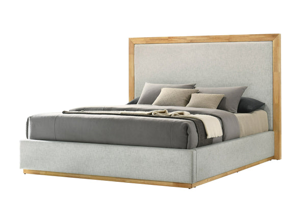 Nova Domus Santa Barbara Modern Grey Fabric & Natural Bed Model VGMABR-152-BED