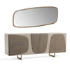 Wynetta Modern Grey Ash Buffet Mirror
