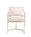 Modrest Tulsa Modern Cream Velvet & Gold Dining Chair Model VGZAY607-CRM