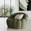 Yolonda Modern Curved Green Fabric Sofa Set