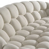 Yolonda Modern Curved Off-White Fabric Sofa