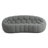 Divani Casa Yolonda Modern Curved Light Grey Fabric Loveseat Model VGEV2126C-LOVE-C-07