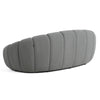Yolonda Modern Curved Light Grey Fabric Loveseat