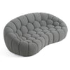 Divani Casa Yolonda Modern Curved Light Grey Fabric Loveseat Model VGEV2126C-LOVE-C-07