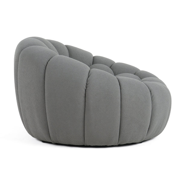 Divani Casa Yolonda Modern Curved Light Grey Fabric Sofa Set Model VGEV2126C-SET-C-07