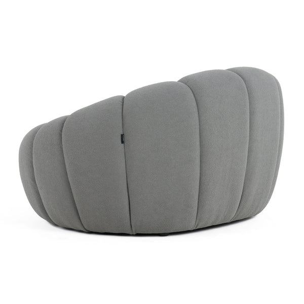 Divani Casa Yolonda Modern Curved Light Grey Fabric Chair Model VGEV2126C-CHR-C-07