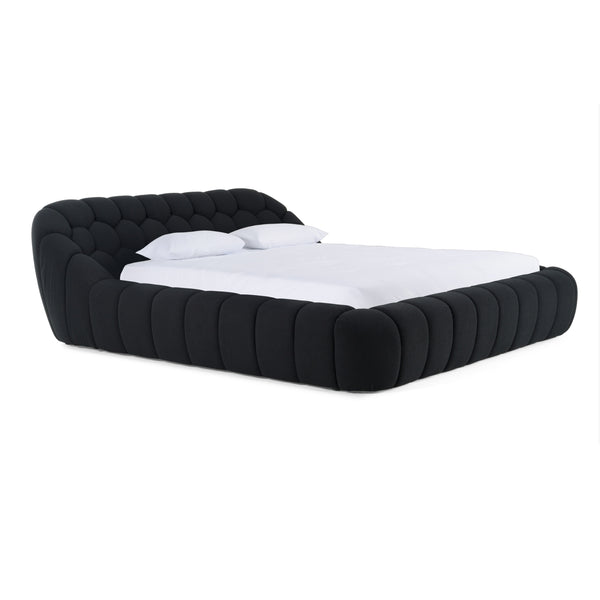 Divani Casa Yolonda Modern Black Fabric Bed Model VGEV-A127-BLK