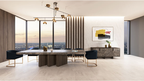 Modrest Yukon Modern Black & Antique Brass Dining Chair Model VGVCB8362-BC-DC