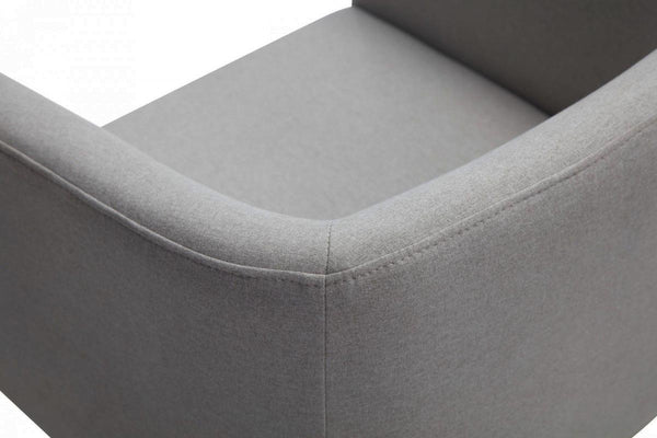 Modrest Yukon Modern Medium Grey Fabric & Antique Brass Dining Chair Model VGVCB8362-MGRYX-DC