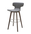 Zach Mid-Century Dark Grey Eco-Leather Bar Stool