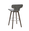 Modrest Zach Mid Century Dark Grey Eco Leather Bar Stool Model VGKKY1252-DKGRY