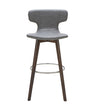 Zach Mid-Century Dark Grey Eco-Leather Bar Stool
