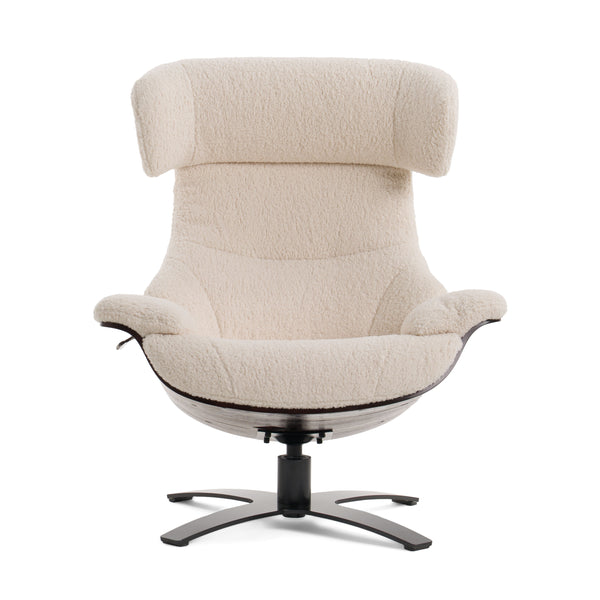 Modrest Zahara Modern Beige Lounge Chair & Ottoman Model VGKK-A985-BGE-SET