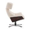 Modrest Zahara Modern Beige Lounge Chair & Ottoman Model VGKK-A985-BGE-SET