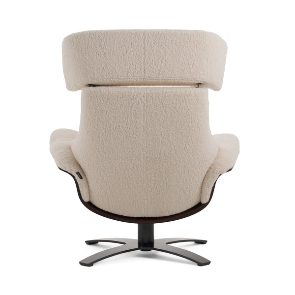 Modrest Zahara Modern Beige Lounge Chair & Ottoman Model VGKK-A985-BGE-SET