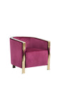 Divani Casa Anthony Modern Pink & Gold Accent Chair Model VGZAZCS600-1-PNK