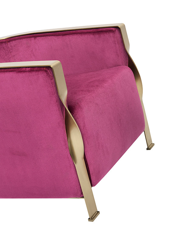 Divani Casa Anthony Modern Pink & Gold Accent Chair Model VGZAZCS600-1-PNK