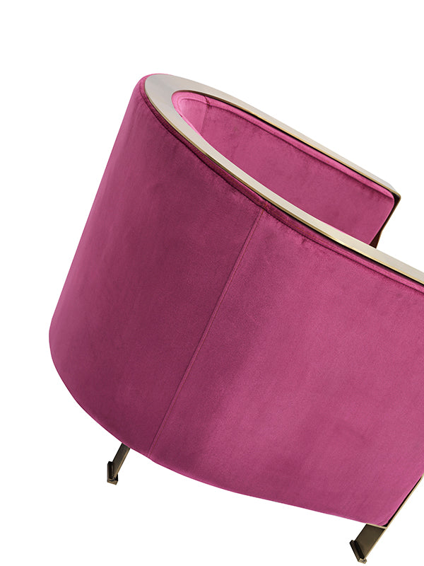 Divani Casa Anthony Modern Pink & Gold Accent Chair Model VGZAZCS600-1-PNK