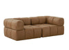 Divani Casa Everest Modern Brown Leather Modular Corner Sectional Seat Model VGOD-ZW-23118-CNR
