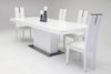 Zenith Modern White Extendable Dining Table Model VGGU841XT-WHT