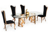 Modrest Bonnie Transitional Black Velvet & Rosegold Dining Chair (Set Of 2) Model VGZAY906-BLK