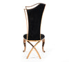 Modrest Bonnie Transitional Black Velvet & Rosegold Dining Chair (Set Of 2) Model VGZAY906-BLK