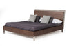 Nova Domus Conner Modern Dark Walnut & Faux Concrete Bed Model VGAN-CONNER-BED-DK